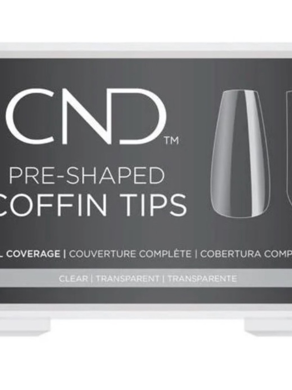 CND Clear Pre-Shaped Coffin Nail Tips – Transparent Press-On Set